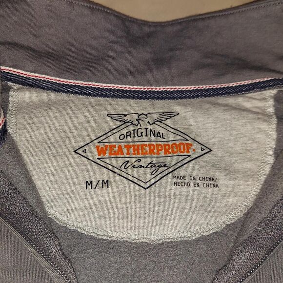 Weatherproof Men's Grey and Silver Sweatshirt 3/4 zip Size Medium - Picture 5 of 5